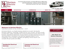 Tablet Screenshot of horizonelectric.ca